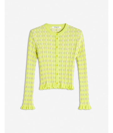 Maison Kitsune Baby Fox Patch Checked Rib Cardigan OW00503KT1120 0149 152201176 [P]