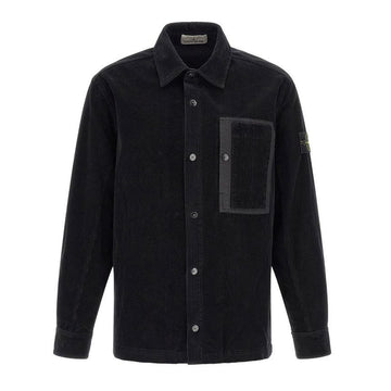 Stone Island Chest Pocket Corduroy Overshirt Black L2S151200016 S0212 V0029 159467700 [P]