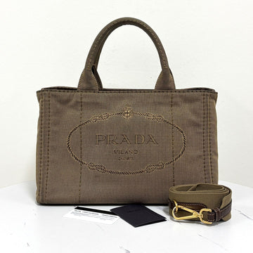 Prada Canapa Jacquard Tote Bag & Shoulder Bag (1BG155) 159470573 [P]