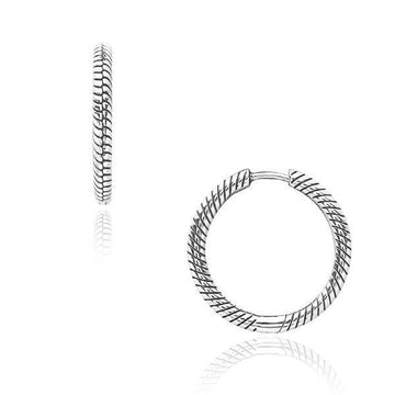Pandora Moment Charm Hoop Silver Earrings 299532C00 39990414 [P]