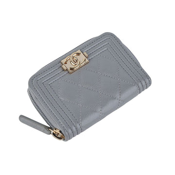 CHANEL Boys Caviar Gold Zipped Kartenetui 37649Y 159471481 [P]