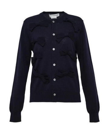 Comme Des Garcons Wool Jersey Ribbon Decoration Cardigan NP N006 W25 1 152203575 [P]