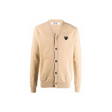 COMME DES GARCONS ブラックハート ワッペン ウール カーディガン AX N024 051 3 152203591 [P]