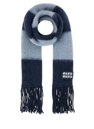 Miu Miu Fringe Wool Scarf 152206320 [P]