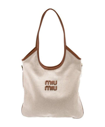 Miu Miu Ivy Canvas Bag Regular 5BG231 ACRN F062F 152206332 [P]