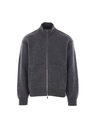 Thom Browne Wool Fleece Funnel Neck Zip-Up Jacket MJT526A J0100 015 152531081 [P]