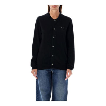 Comme Des Garcons Black Heart Patch Wool Cardigan AX N023 051 1 154426964 [P]