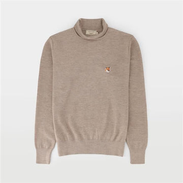 Maison Kitsune Fox Head Patch Unisex Turtleneck Knit 156352892 [P]