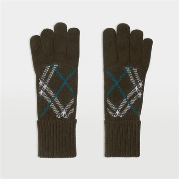 Burberry Checked Cashmere Blend Unisex Knit Gloves 156353014 [P]