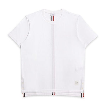 Thom Browne Men's Short Sleeve T-Shirt Relaxed Fit Center Back Stripe 47119434 [P]