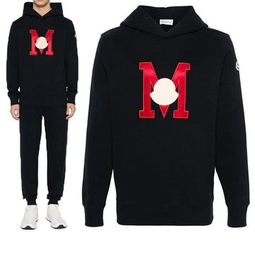 MONCLER Pulli mit M-Logo und Kapuze in Navy 0918G00012 899WC 159471996 [P]