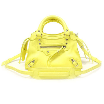 BALENCIAGA Neoklassische Mini City 2WAY aus gelb Kalbsleder 638524 159472048 [P]