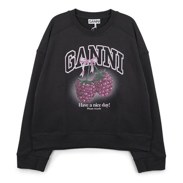GANNI ラズベリー グラフィック スウェットシャツ A1060076-252 156973075 [P]