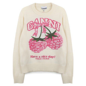 GANNI Grafisches Wollpullover A1070275-135 156973077 [P]