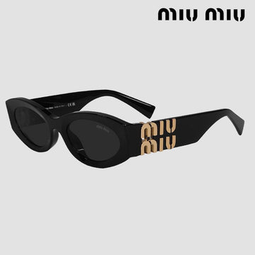 MIU MIU Sonnenbrille mit Logo-Tempel MU 11WS 1AB5S0 oval 159472731 [P]