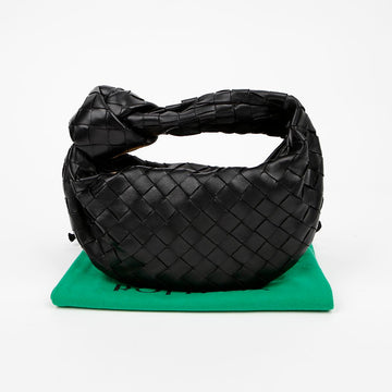 BOTTEGA VENETA Mini Leder Jodie Tasche Schwarz Gold 159095705 [P]