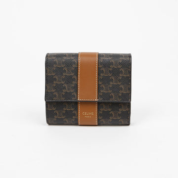 CELINE Damen Triomphe Kleine 3-Fach Geldbörse Tan 159096208 [P]