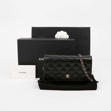 CHANEL Classic Caviar WOC Crossbody Bag Black with Gold Hardware 159098215 [P]