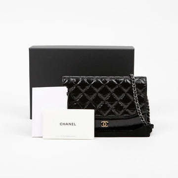 CHANEL Gabrielle WOC Crossbody Tasche Schwarz mit goldenen Akzenten 159123181 [P]