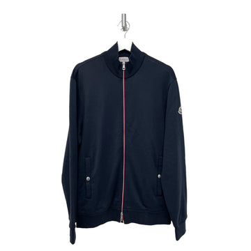 MONCLER Dunkelblaues Baumwoll-Trainingsjacke mit Tricolor-Besatz 8G00072 H00388 159473028 [P]