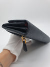PRADA サフィアーノ長財布 (ブラック/ハイビスカス) 159473196 [P]