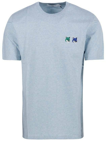 MAISON KITSUNE Doppel MONOCHROME Fuchs Kopf Patch Klassische T-Shirt 133042782 [P]