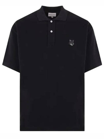 MAISON KITSUNE Oversized Polo T-Shirt mit Bold Fox Patch MM00202KJ7010 P199 133042906 [P]