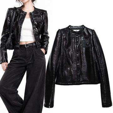 Courreges Courage Vinyl Biker Jacket stamp: 423CBL137VY0014 9999 65324411 [P]