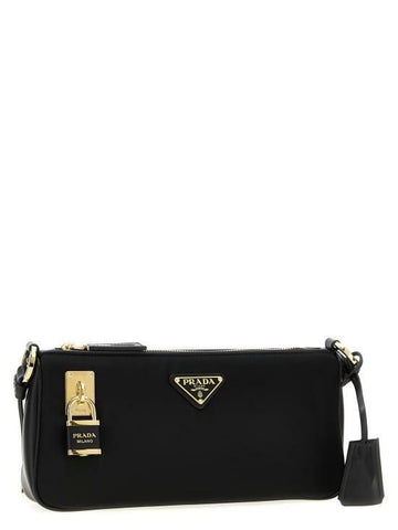 Prada Small Nylon and Leather Shoulder Bag 142600078 [P]