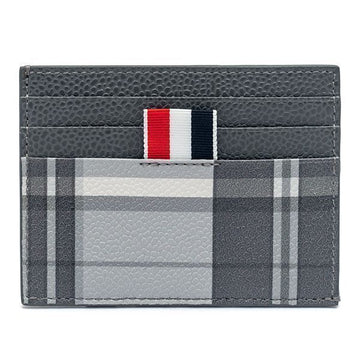 Thom Browne 4 Bar Stripe Pebble Grain Card Holder 142600481 [P]
