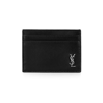 Saint Laurent Tiny Monogram Silver Metal Card Holder Black 607603 1JB0E 1000 38625713 [P]