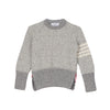 THOM BROWNE 4-バー ストライプ モヘア ニット ライト グレー 158758459 [P]