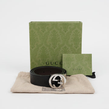 Gucci Leather Interlocking Belt Black 158796149 [P]