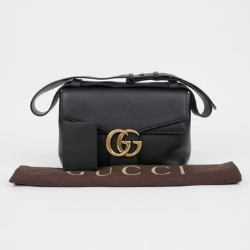 GUCCI レザー GG マーモント ショルダーバッグ ブラック 158876026 [P]