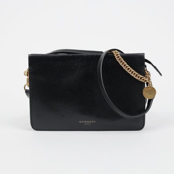 GIVENCHY Leder Kette Crossbody Tasche Schwarz 159021519 [P]