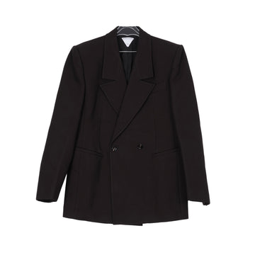 Bottega Veneta Structured Cotton Melange Jacket Brown 159023138 [P]