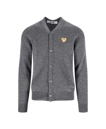 COMME DES GARCONS Goldherz Wappen Wollcardigan AX N050 051 3 151055393 [P]
