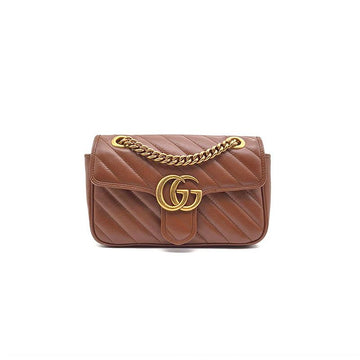 Gucci Marmont Matelassé Mini Chain Shoulder Bag (446744) L101867 159476994 [P]