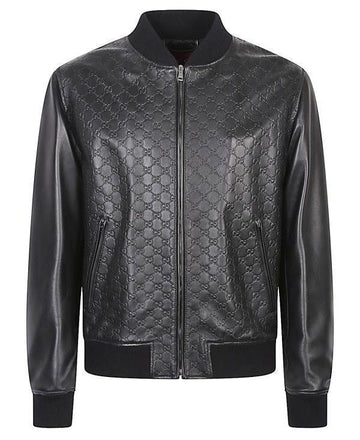 Gucci Leather Bomber Jacket 151056953 [P]