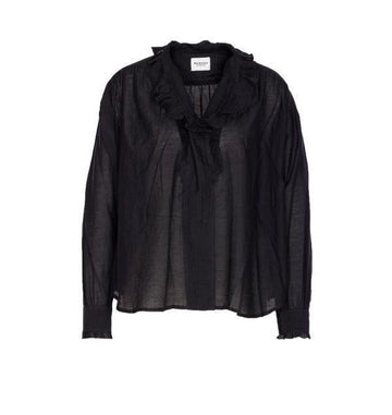 Isabel Marant Ruffled Shirt HT0001FC B3J04E 01BK 151059755 [P]