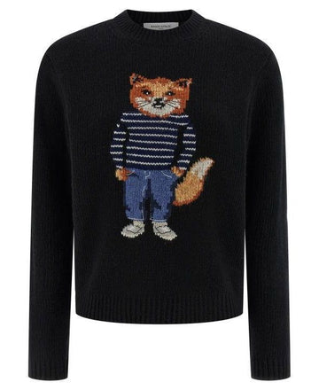 MAISON KITSUNE Kleid Fox Intarsia Wolljacke 151059825 [P]