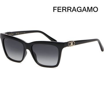 SALVATORE FERRAGAMO Sonnenbrille SF1027S 001 Schwarz Cat Eye Rechteckig Acetat 135827346 [P]