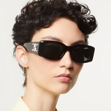 CELINE Sonnenbrille CL40282U 01A Luxus Triumph Rechteckige Bold Horn Rahmen 121024524 [P]