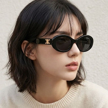 CELINE Sonnenbrille CL40194U 01A Luxus Hornbrille Oval Sonnenbrille 67121610 [P]