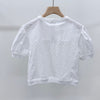 CHANEL CC Logo Short Sleeve Blouse White 25SS 159481769 [P]