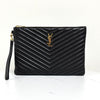 SAINT LAURENT Matelassé Clutch Medium Schwarz (559193) 159490160 [P]