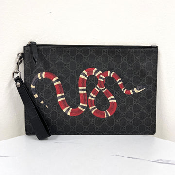 GUCCI スネーク GG スプリーム クラッチバッグ (473904) 159498771 [P]