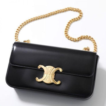 Celine Chain Shoulder Bag in Shiny Calfskin 159499372 [P]