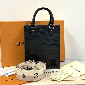 LOUIS VUITTON Epi Sac Plat Tote Bag & Crossbody Schwarz (M81238) 159512655 [P]