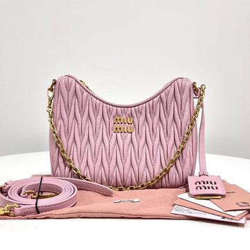 Miu Miu Napappa Chain Crossbody Bag Pink (5BH211) 159514903 [P]